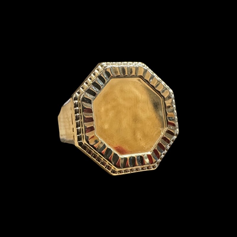 CHEVALIÈRE OCTO DIAMOND CUT OR 18K