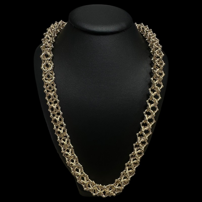 COLLIER MAILLE CYCLONE -14mm- OR 18k