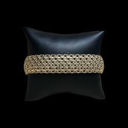 BRACELET MAILLE PAILLASSON -18mm- OR 18K