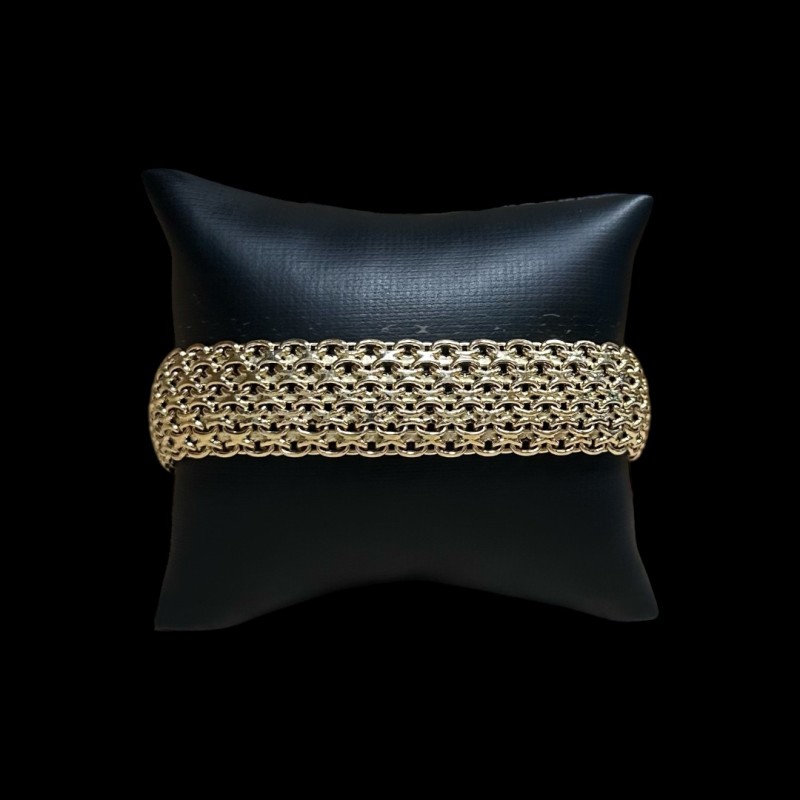 BRACELET MAILLE PAILLASSON -18mm- OR 18K