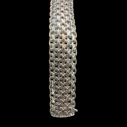 BRACELET MAILLE PAILLASSON -18MM- 3ORS 18K