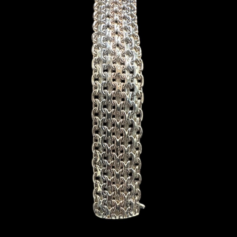 BRACELET MAILLE PAILLASSON -18MM- 3ORS 18K