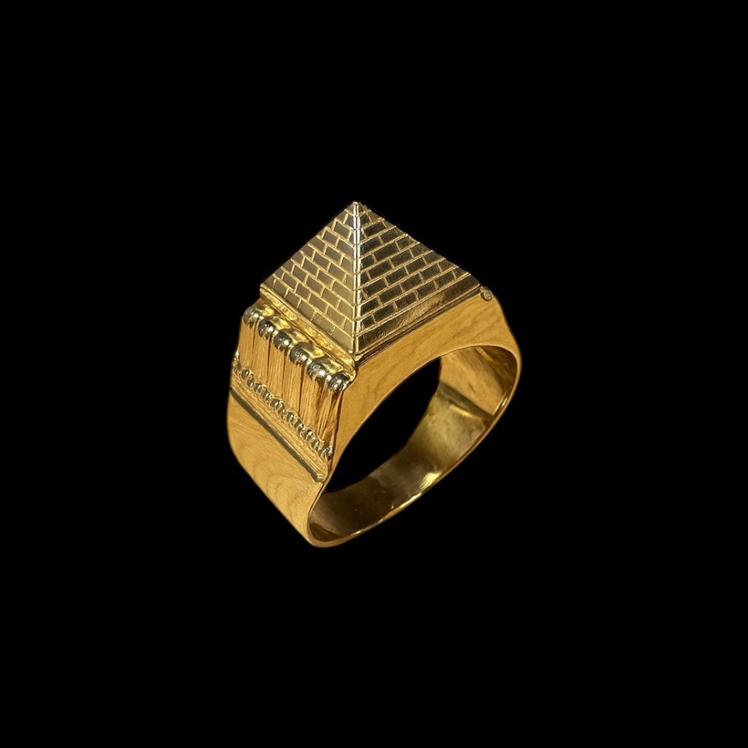 CHEVALIERE PYRAMIDE - S - OR 18k
