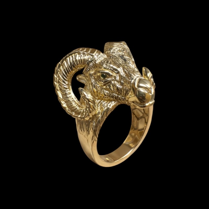 CHEVALIERE BÉLIER OR 18K