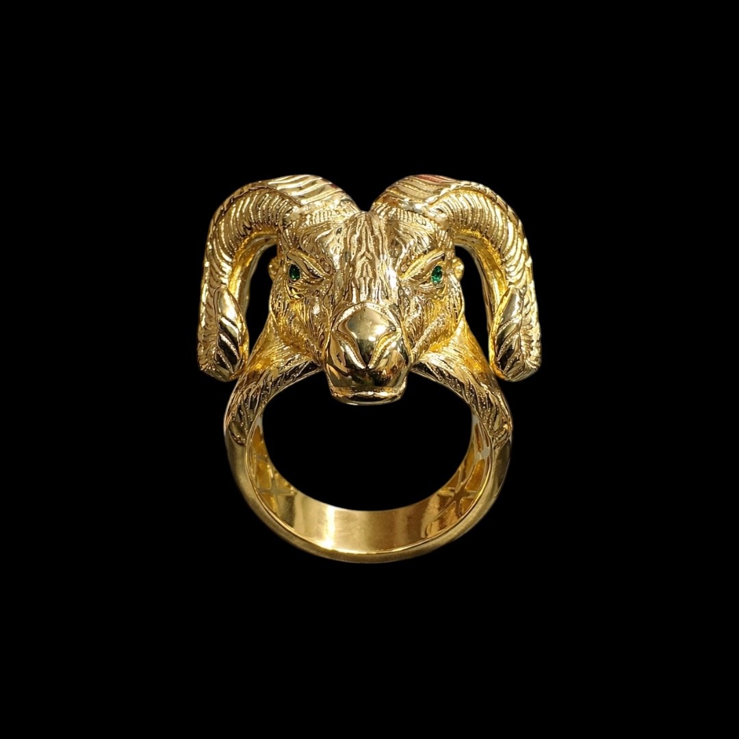 CHEVALIERE BÉLIER OR 18K