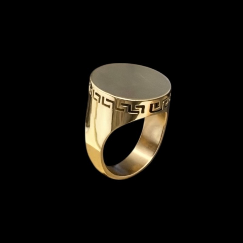 CHEVALIERE RONDE LISSE OR 18K