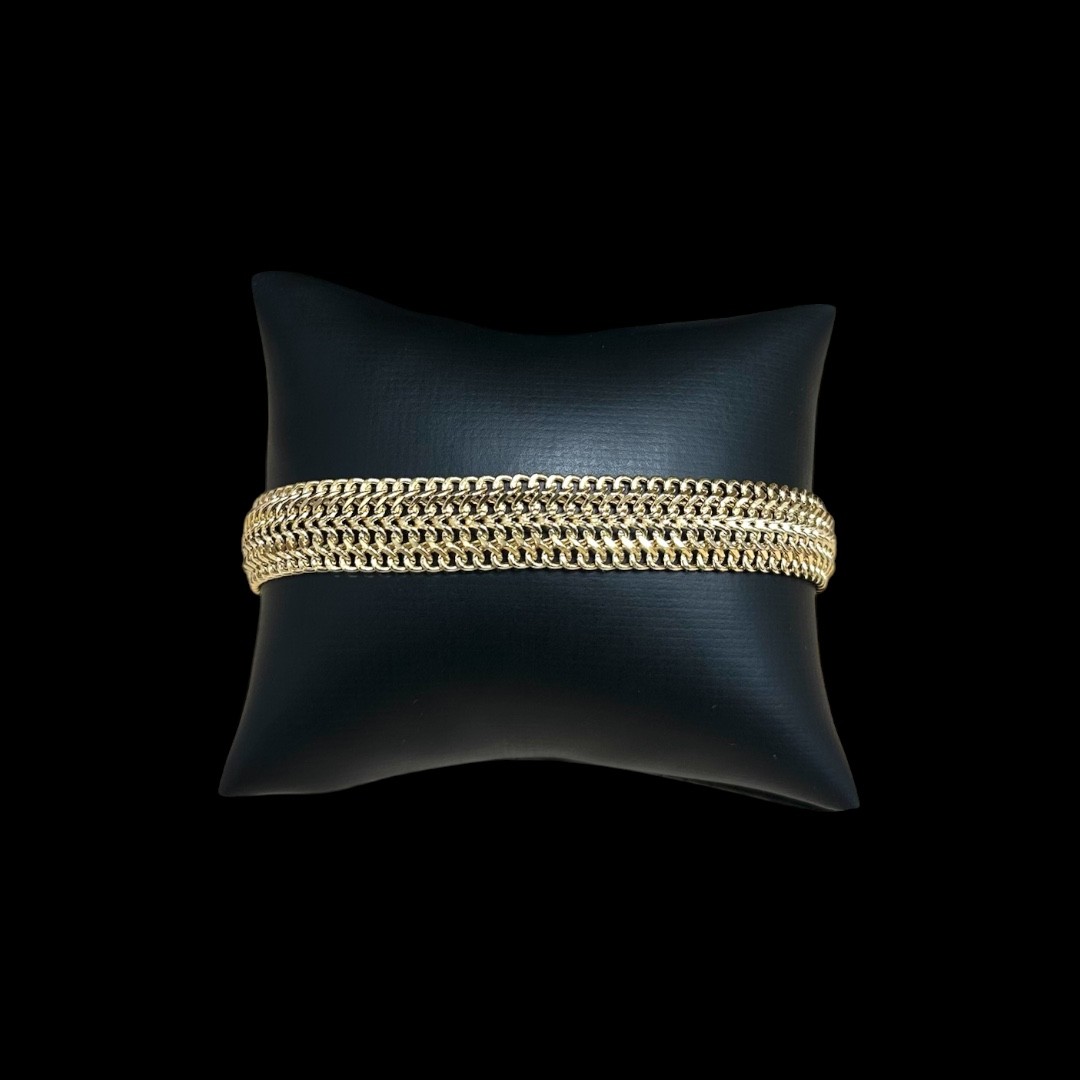 BRACELET MAILLE RUSSE - 13MM- OR 18k
