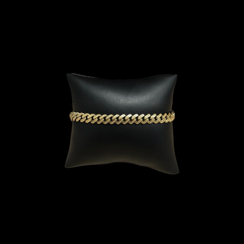 BRACELET MAILLE MONACO - 7MM- OR 18K