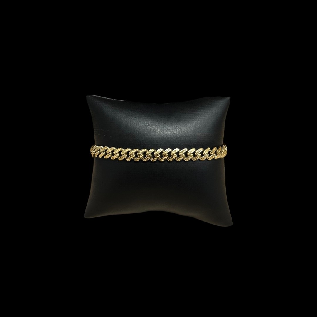 BRACELET MAILLE MONACO - 7MM- OR 18K