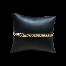 BRACELET MAILLE GOURMETTE - 7MM- OR 18K