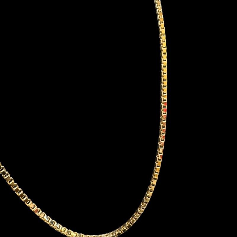 COLLIER MAILLE FORÇAT CARRE OR 18K