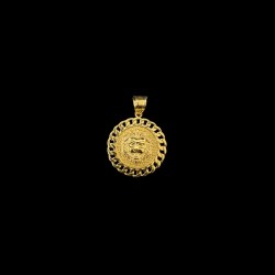 PENDENTIF CERCLE LION OR 750/ml