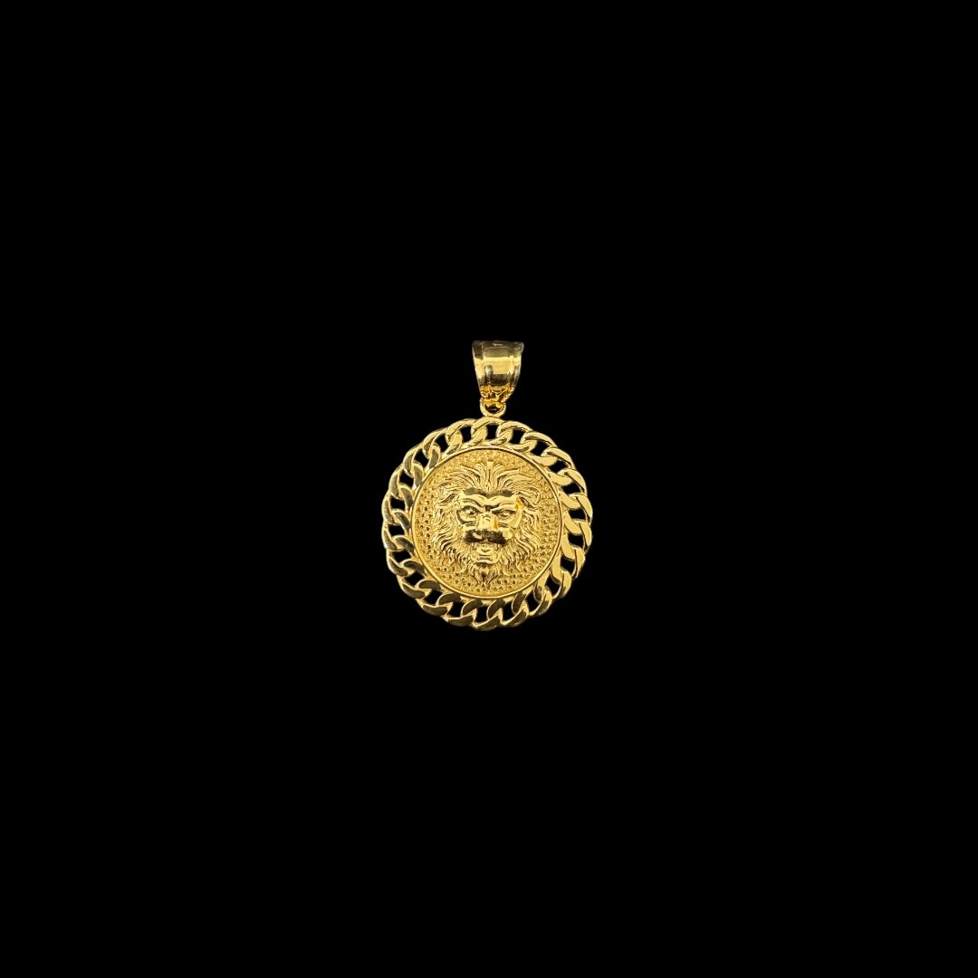 PENDENTIF CERCLE LION OR 18k