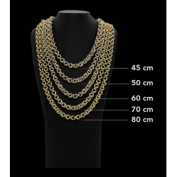 COLLIER MAILLE GROS SIROP -8MM- OR 18k