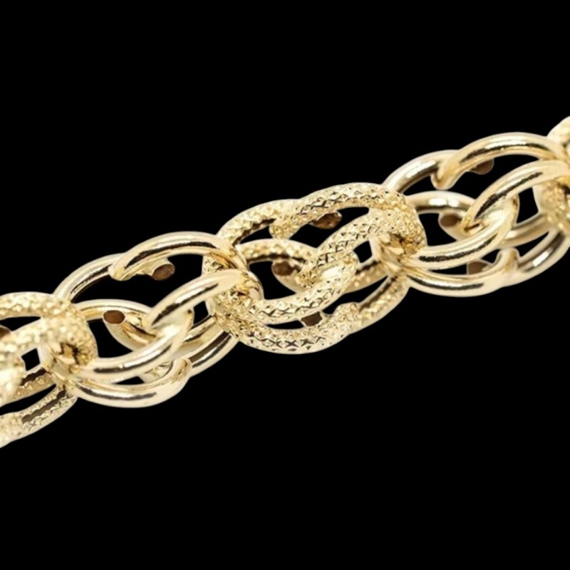 COLLIER MAILLE GROS SIROP -8MM- OR 18k