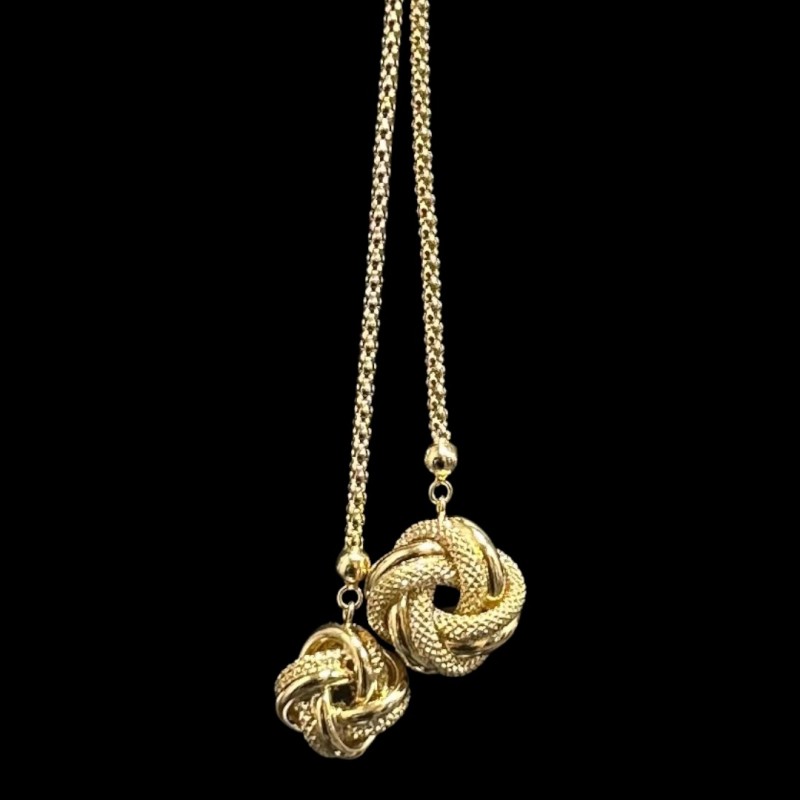 COLLIER PENDENTIF NOEUD 18K