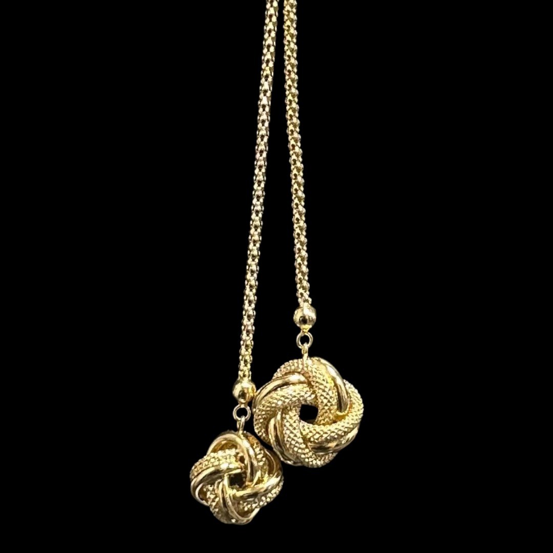 COLLIER PENDENTIF NOEUD 18K
