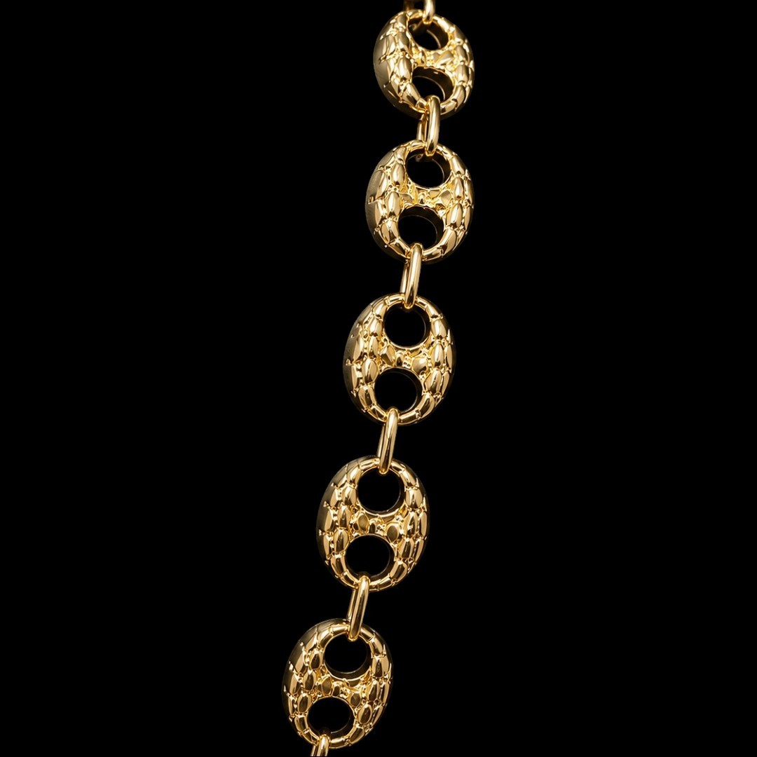 COLLIER MAILLE CAFÉ -20MM- OR 18K