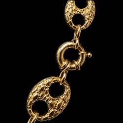 COLLIER MAILLE CAFÉ -20MM- OR 18K