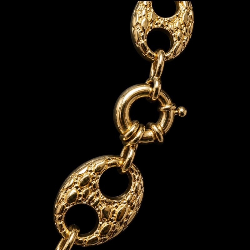 COLLIER MAILLE CAFÉ -20MM- OR 18K
