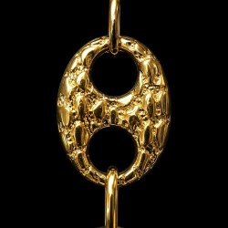 COLLIER MAILLE CAFÉ -20MM- OR 18K