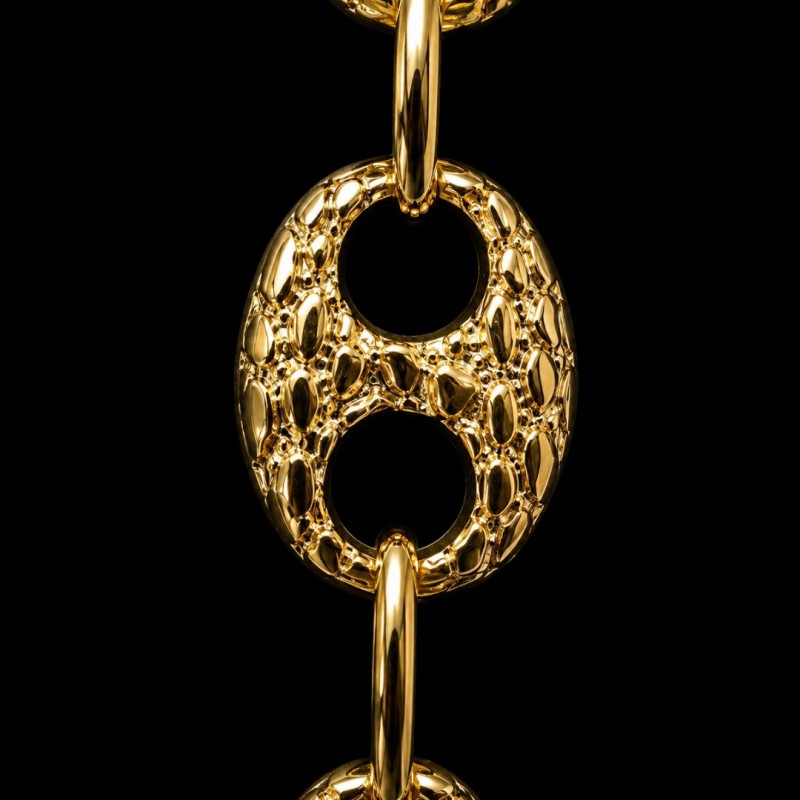 COLLIER MAILLE CAFÉ -15MM- OR 18K