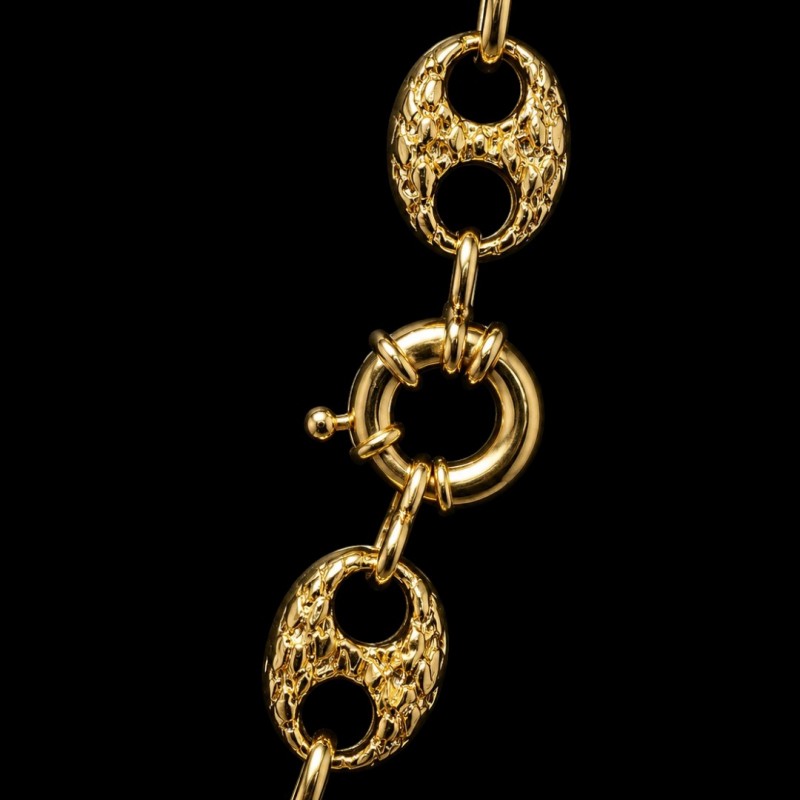 COLLIER MAILLE CAFÉ -15MM- OR 18K