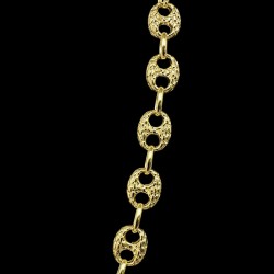 COLLIER MAILLE CAFÉ -13MM- OR 18K