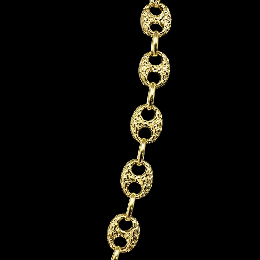 COLLIER MAILLE CAFÉ -13MM- OR 18K