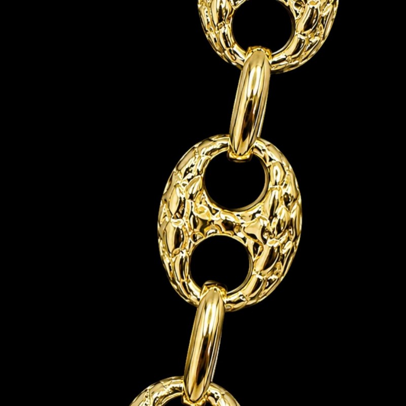 COLLIER MAILLE CAFÉ -13MM- OR 18K
