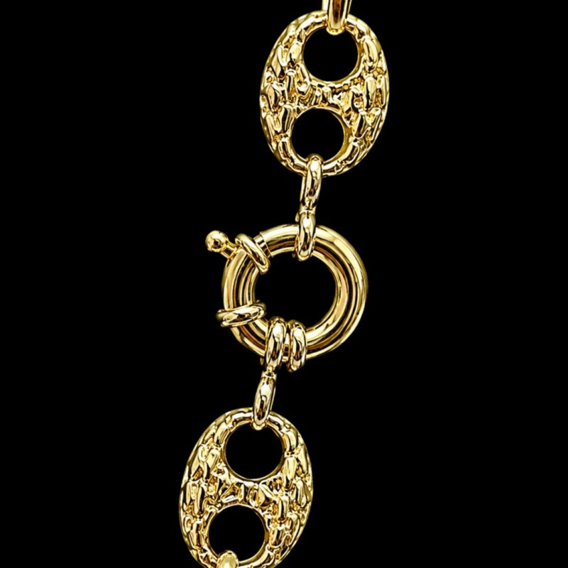 COLLIER MAILLE CAFÉ -13MM- OR 18K