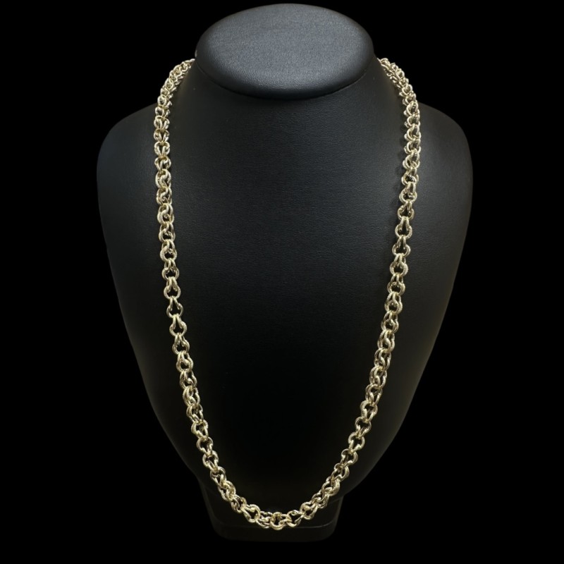 COLLIER MAILLE GROS SIROP -6MM- OR 18K