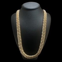 COLLIER MAILLE AMÉRICAINE 15MM - OR 18K