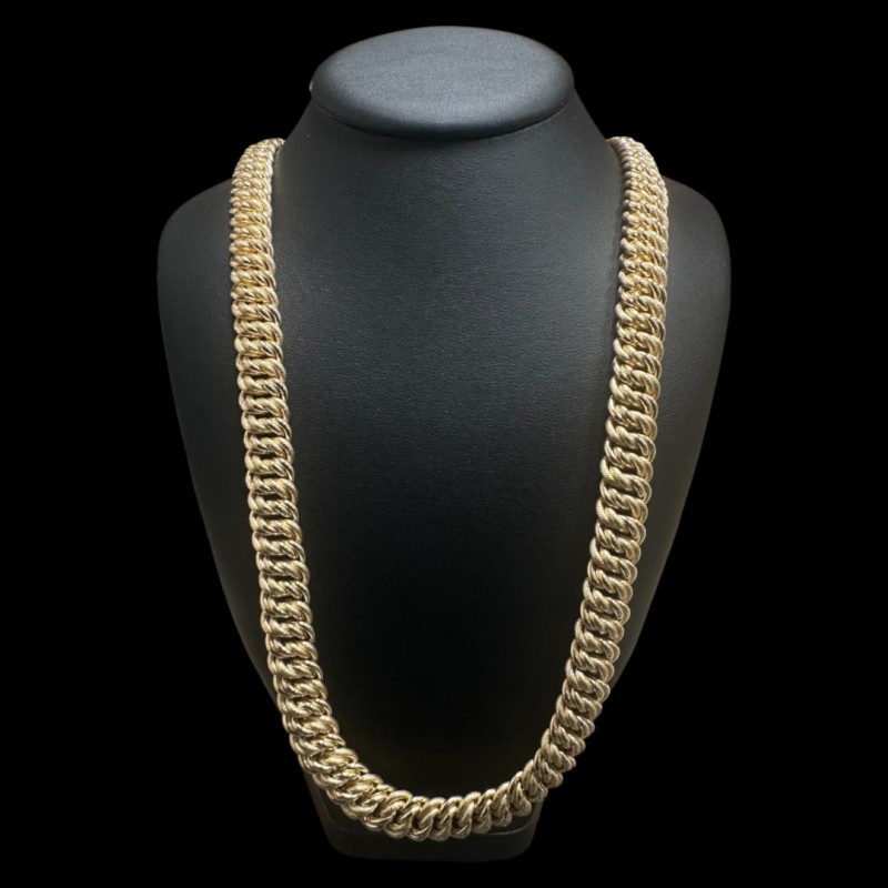 COLLIER MAILLE AMÉRICAINE 15MM - OR 18K