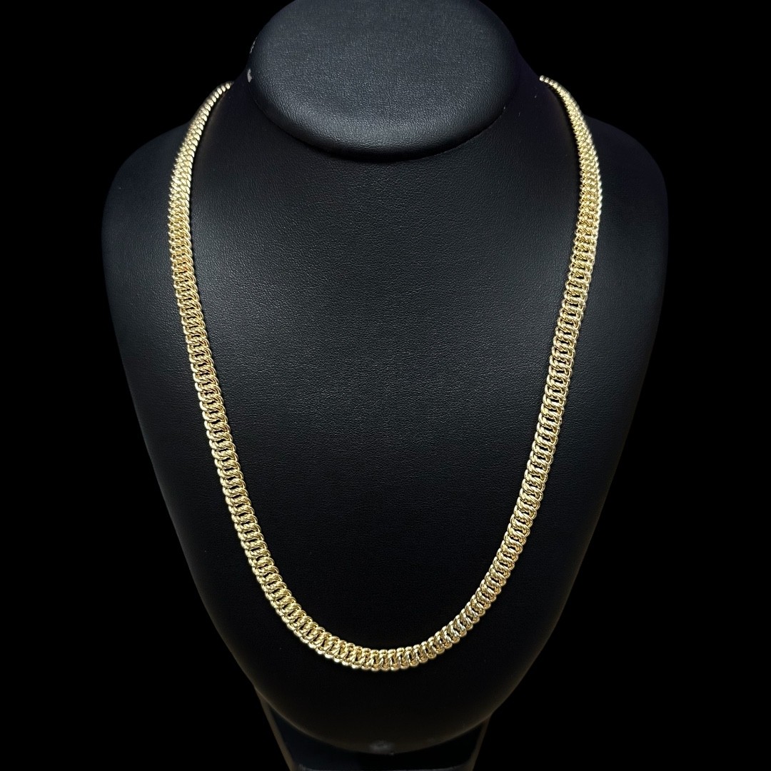 COLLIER MAILLE AMÉRICAINE LISSE -8MM- OR 18K