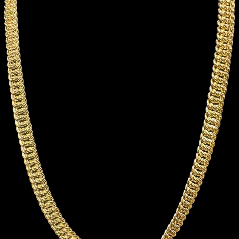 COLLIER MAILLE AMÉRICAINE LISSE -8MM- OR 18K