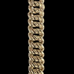 BRACELET MAILLE AMÉRICAINE LISSE -12MM- OR 18K