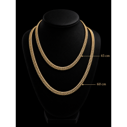 COLLIER MAILLE AMÉRICAINE LISSE -8MM- OR 18K