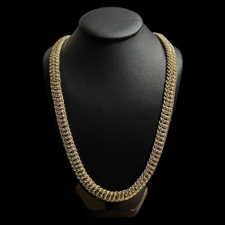 COLLIER MAILLE AMÉRICAINE LISSE -14MM- OR 18K