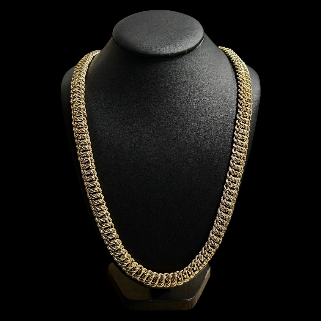 COLLIER MAILLE AMÉRICAINE LISSE -14MM- OR 18K