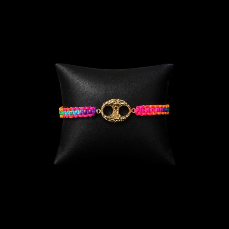 BRACELET FIL MAILLE CAFÉ NUGGET OR 18K