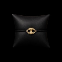 BRACELET FIL MAILLE CAFÉ NUGGET