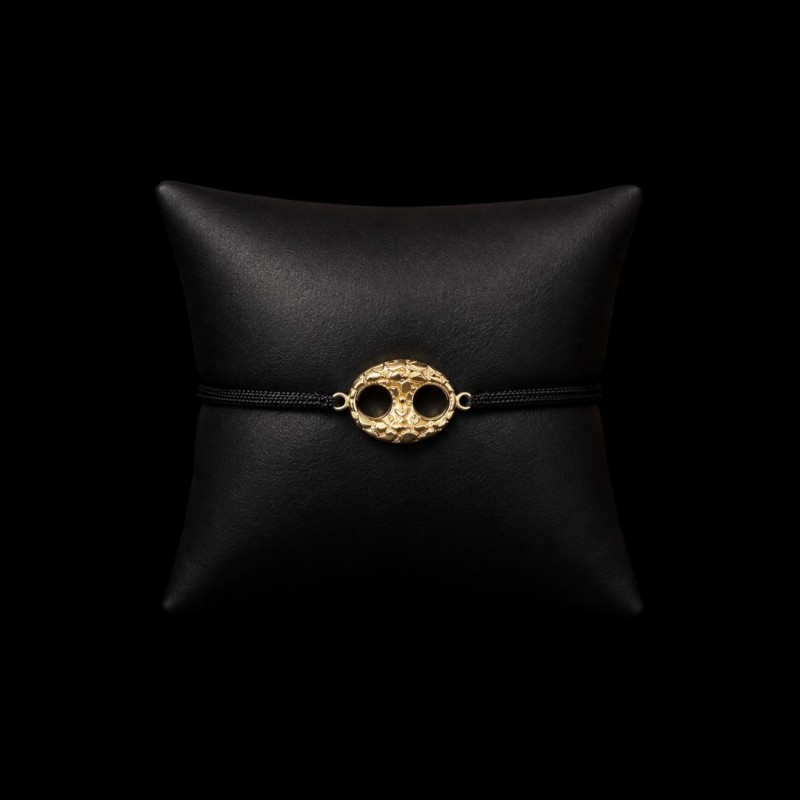 BRACELET FIL MAILLE CAFÉ NUGGET