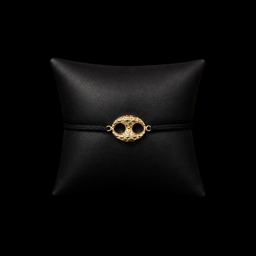 BRACELET FIL MAILLE CAFÉ NUGGET
