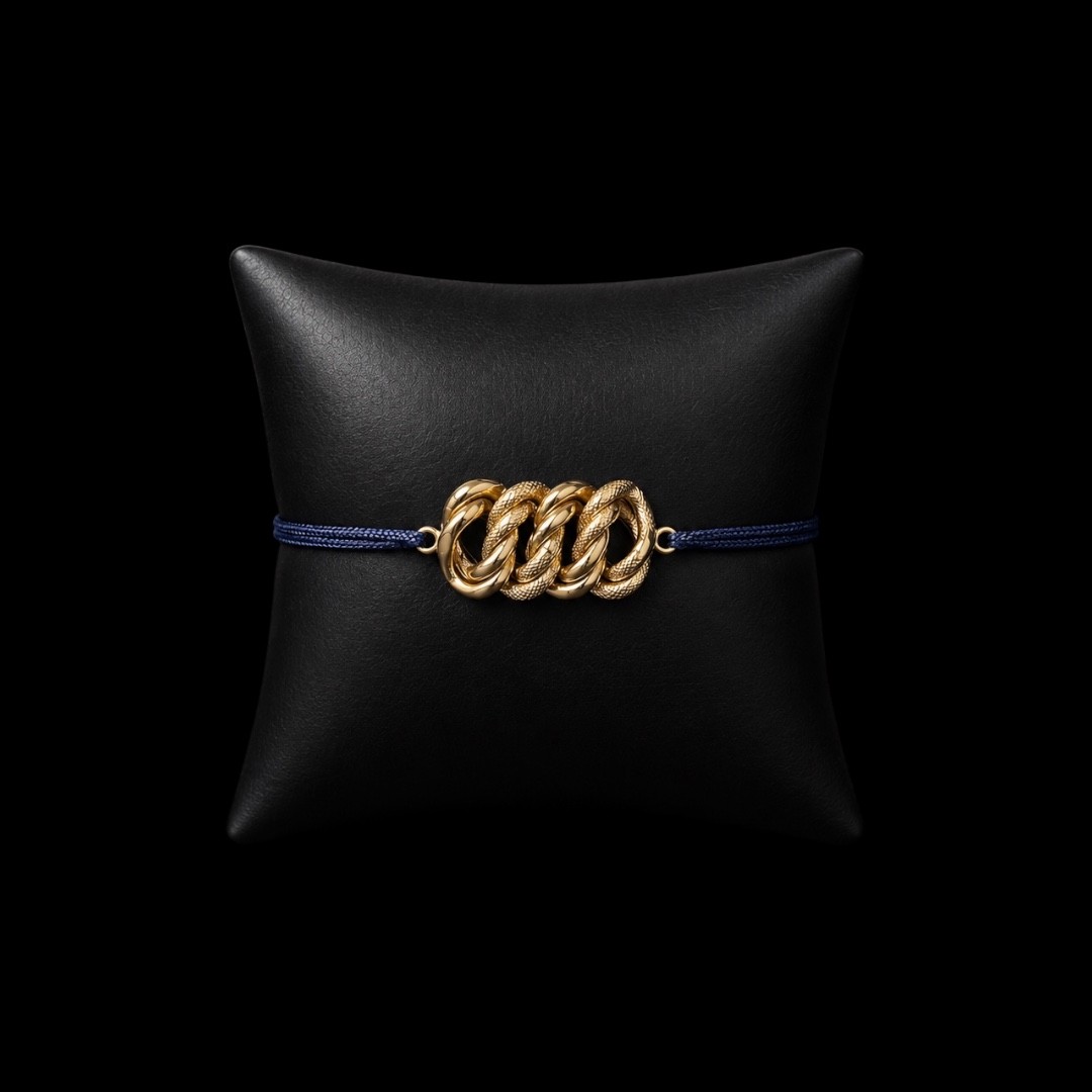 BRACELET FIL MAILLE AMÉRICAINE L&P OR 18K