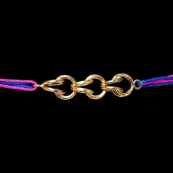 BRACELET MULTIFILS GROS SIROP LISSE OR 18K