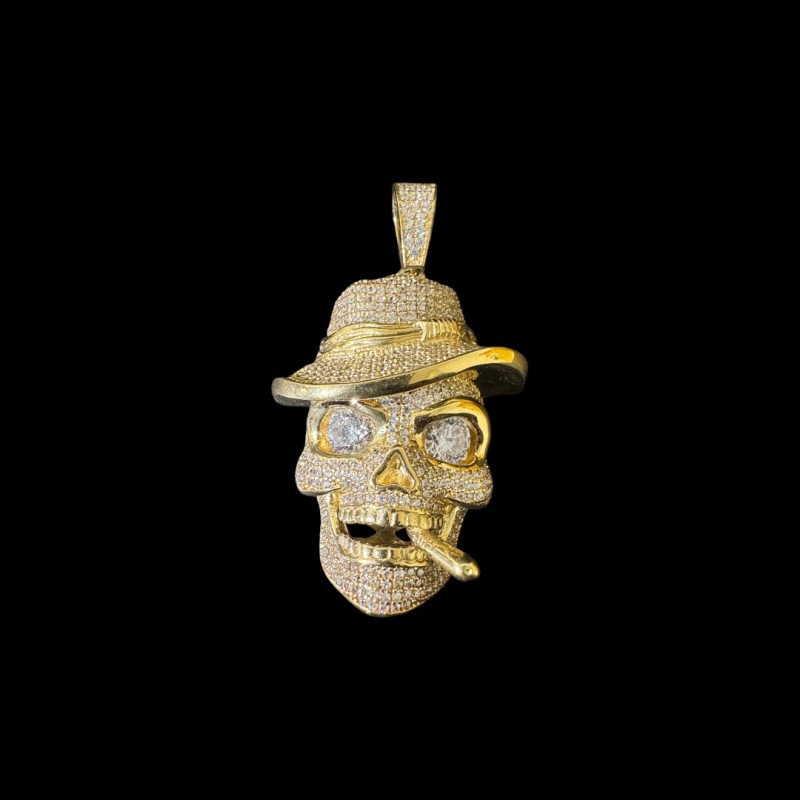 PENDENTIF PIERRE TÊTE OR 750/ml