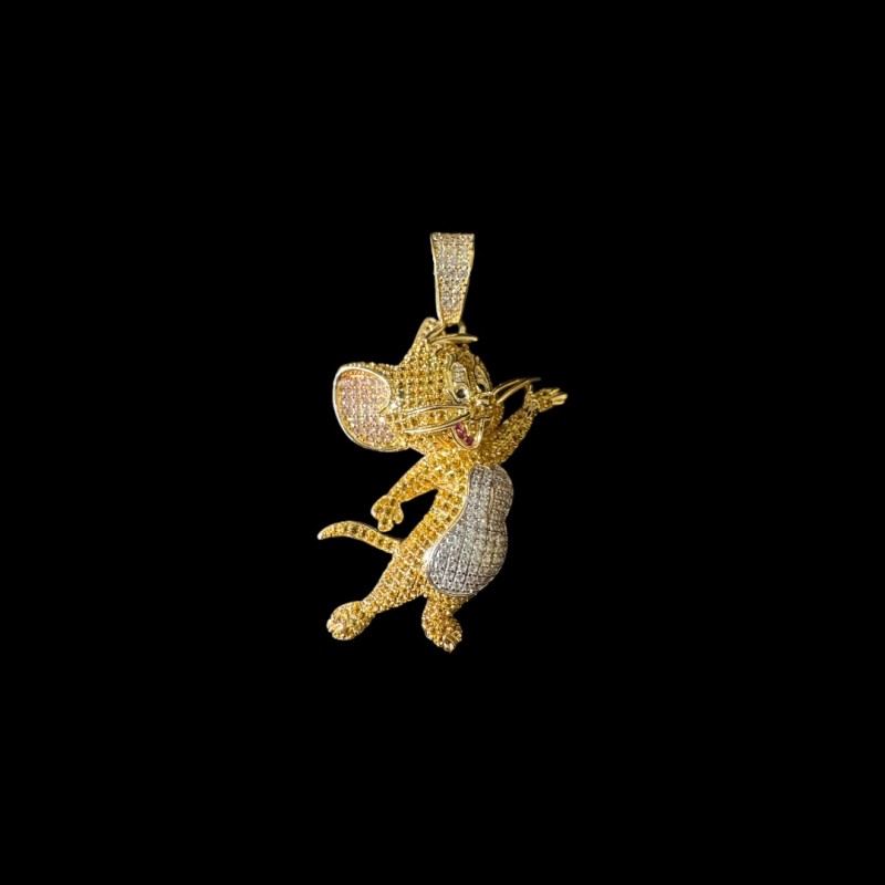 PENDENTIF PIERRE SOURIS OR 750/ml