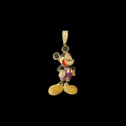 PENDENTIF PIERRE SOURIS HOMME OR 750/ml