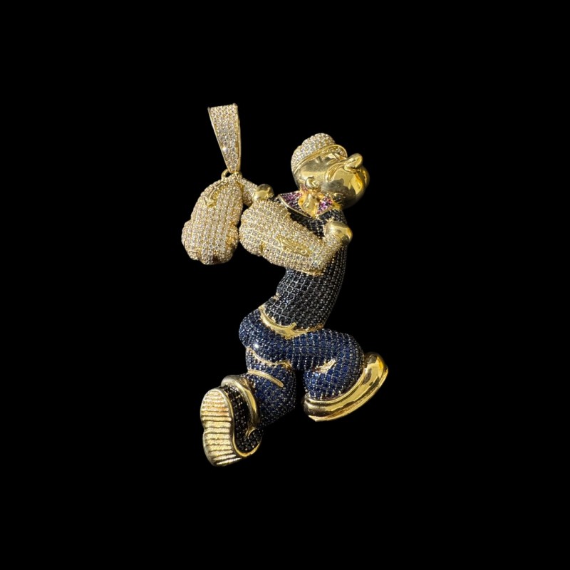 PENDENTIF PIERRE POPEYE OR 750/ml